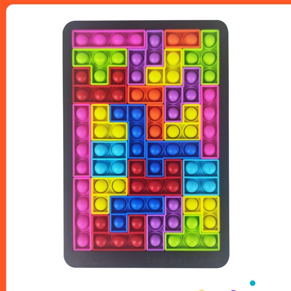 

2022 toyshop push it tetris jigsaw puzzle toys reliver stress toys anti-stress toys sensory fidget toy to relieve autism