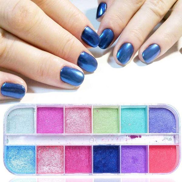 

colors nail art pearl powder glitter shining sets1, Silver;gold