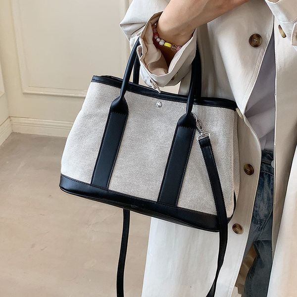 

luxury handbags ladies hand bags2021 new women's bag contrast color large capacity handbag fashion