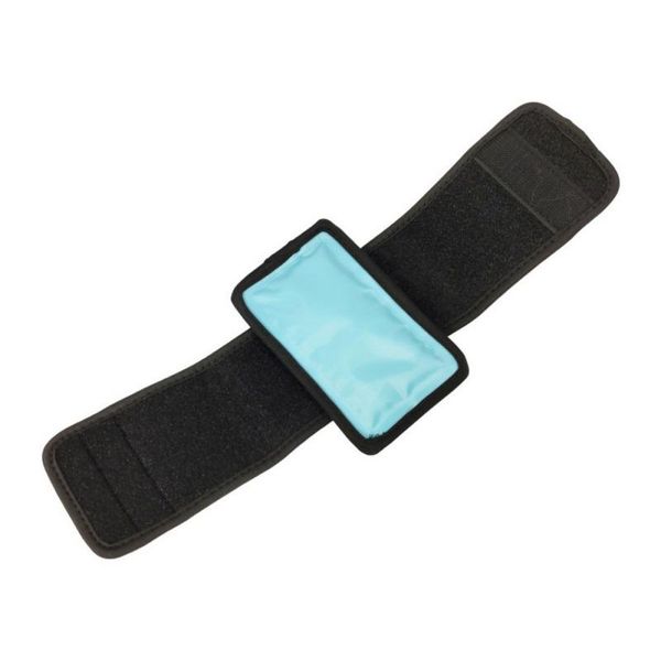 

wrist support cold and compress palm gel for non-slip base rest pad sports typist office gaming pc laptop, Black;red