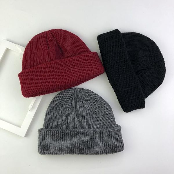 

beanies myzoper 2021 solid color korean version casual knitted hat autumn winter stripe beanie capmelon