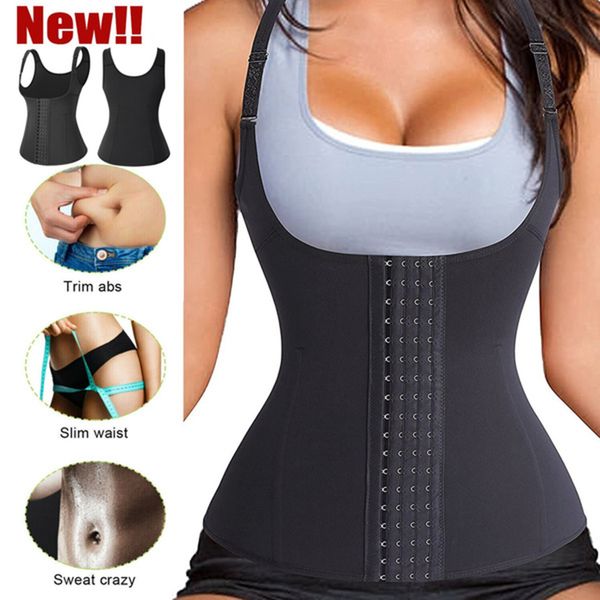 

women waist trainer corset vest body shaper cincher shapewear slimming sports girdle neoprene sauna tank faja shapewear