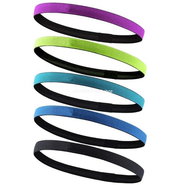 

sweatband nylon elastic head men women yoga hair bands running fitness headband dropship, Yellow;black