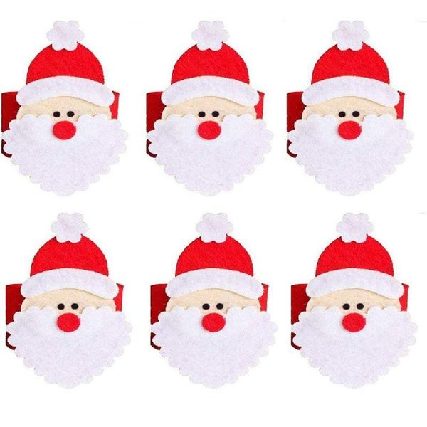

8pcs christmas napkin rings holder party banquet dinner table decor