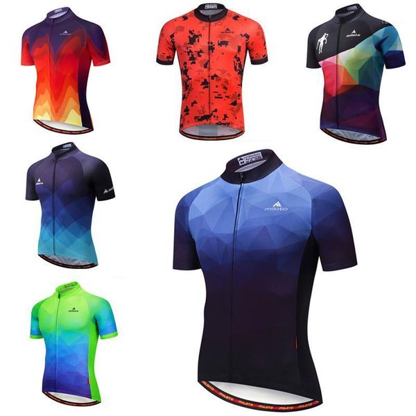 

the real thing miloto men pro cycling jersey bicycle summer clothing short sleeve mtb jerseys bike shirt racing jackets1, Black;red