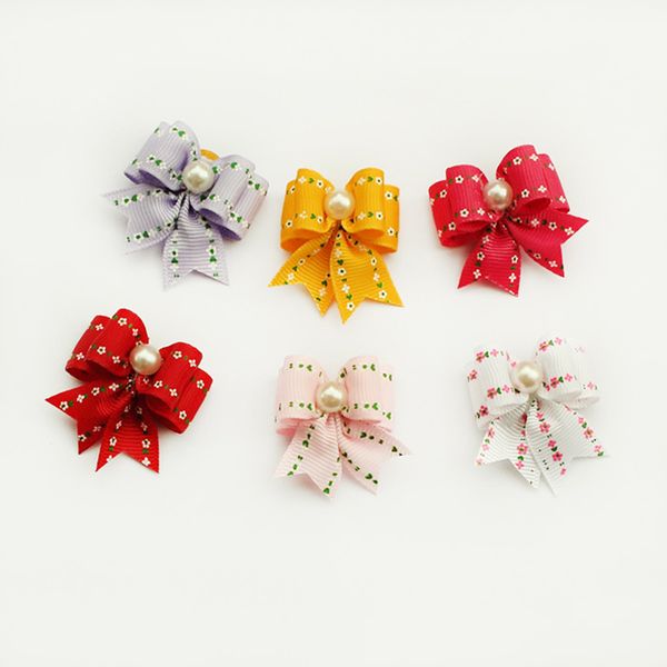 

handmade hair bows 6022012 dog show supplies rubber bands pet bow, Pink