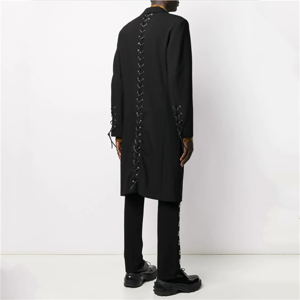 

men's suits & blazers m-6xl extra large winter coats 2021 spring and autumn loose windbreaker medium long blazer, White;black