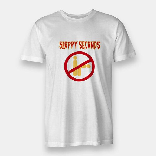 

i don't wanna be a homosexual sloppy seconds men's t-shirt white, White;black