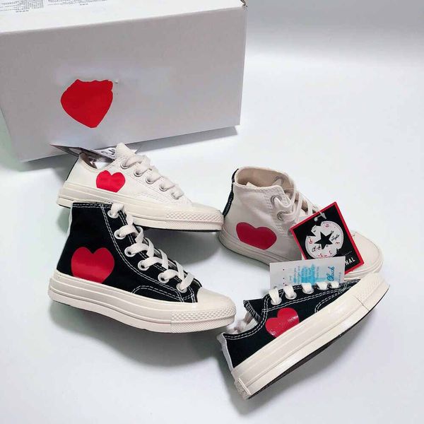 

2021 mens commes des garcons play chuck 1970 sneakers for men's tayler hococal vulcanized shoes man skateboarding womens skate women se, Black