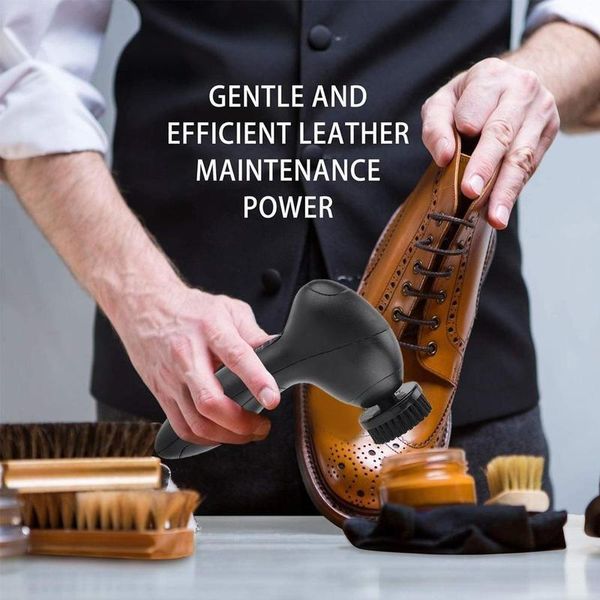 

electric shoe brush with storage box leather bags clothes cleaning polisher care kit portable handheld automatic shoes scrubber clothing & w