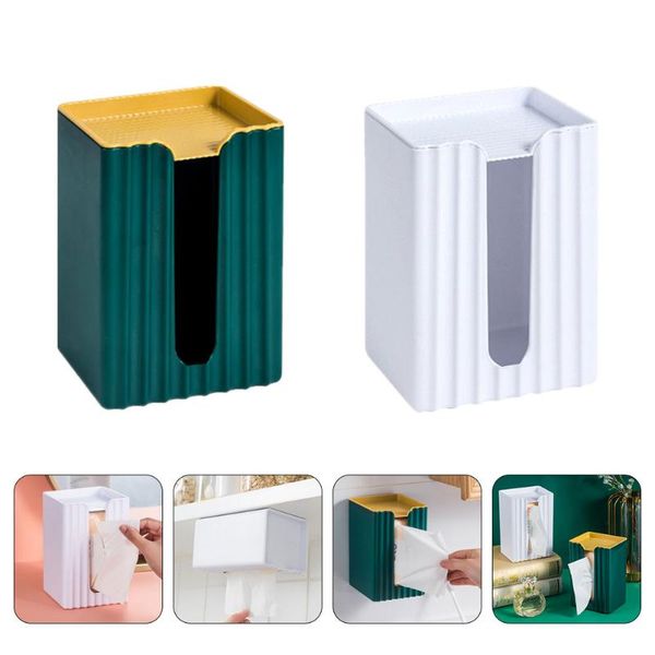 

hooks & rails 2pcs creative toilet tissue boxes punching containers