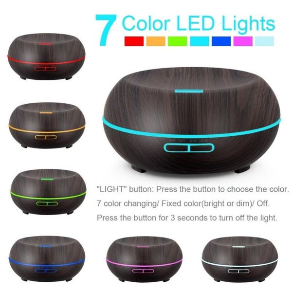 

humidifiers 200ml essential oil diffuser ultrasonic air humidifier wood grain 14w electric aromatherapy mist maker for home office