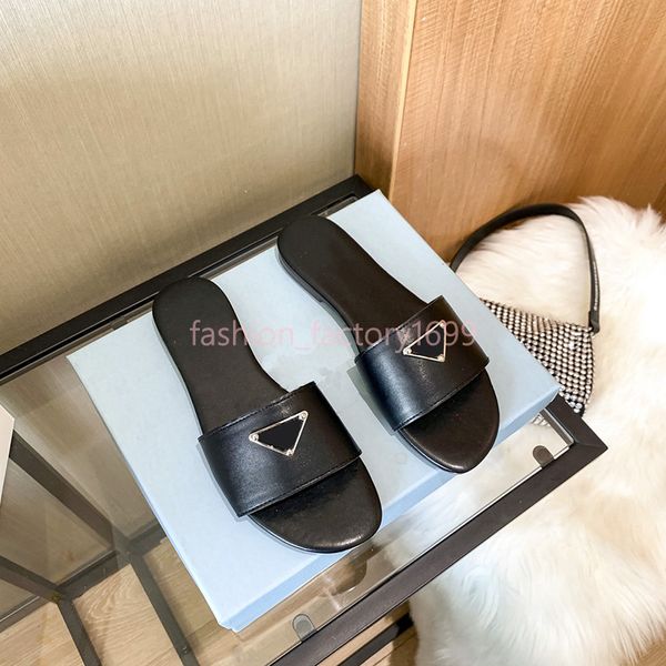 

slippers 2023luxuries designer men's women's slippers sandals shoes slide summer fashion wide flat flip flops with box size 35-41, Black