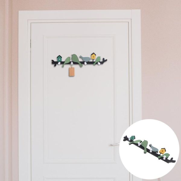 

hooks & rails 1pc pastoral wooden key hook wall mounted nail-coat rack