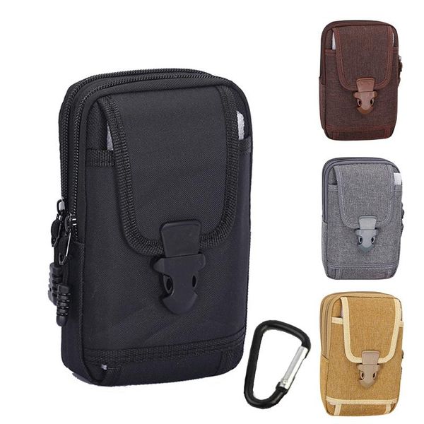

stuff sacks outdoor phone pouch waterproof canvas waist belt bag with buckle tactical coin key wallet purse hunting accessories