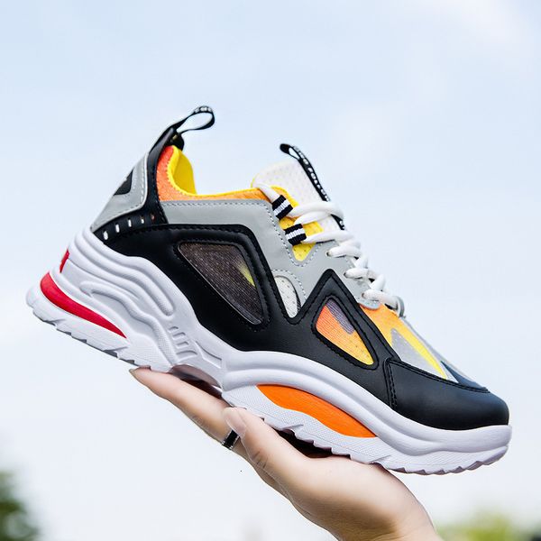 

spring heightening sports and leisure dad korean version trend thick bottomed ins men's sho, Black