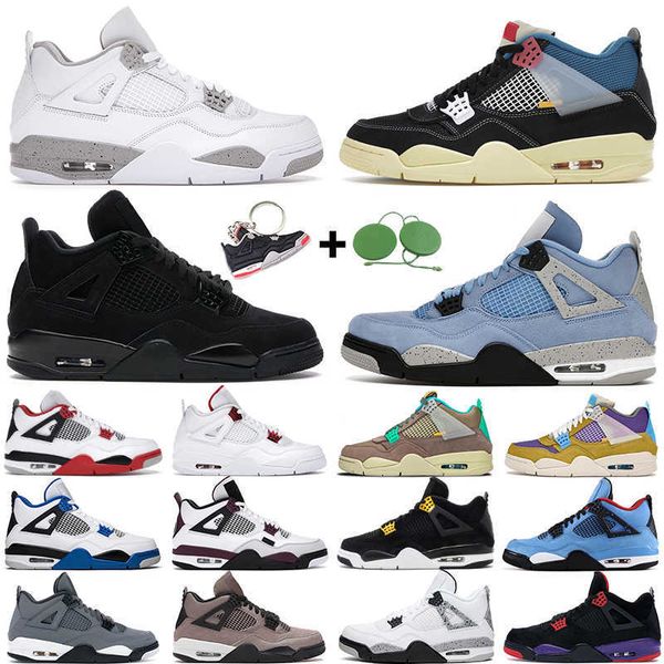 

men women basketball shoes 4 4s desert moss university blue white oreo taupe haze black cat bred what the mens trainers sports sneakers