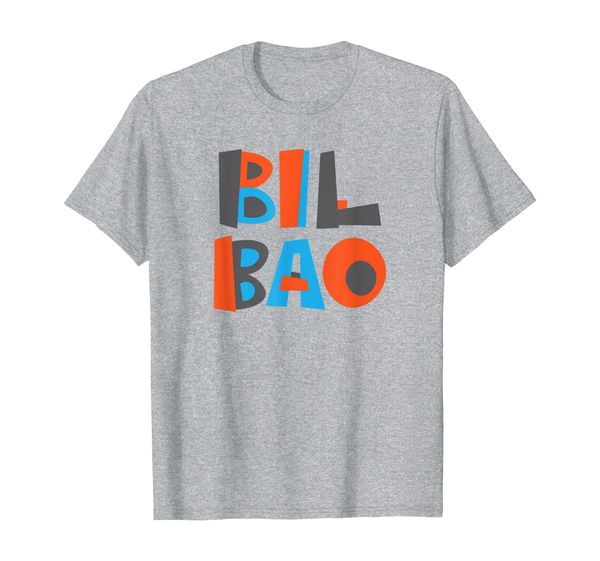 

bilbao hand drawn text t-shirt, White;black