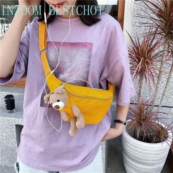 

evening bags 2021 fashion trend ladies messenger cute canvas chest bag small fresh girl single shoulder multi-function mobile phone