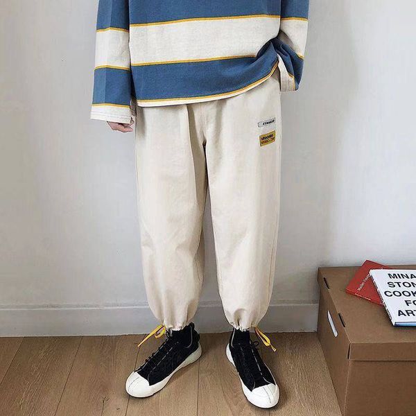 

Men Casual Pants Patch Designs Bundle Ankle Length Large Size 3XL Loose Panelled Hip-hop Streetwear Cargo-pants Ins BF Teens New, Ea32-khaki