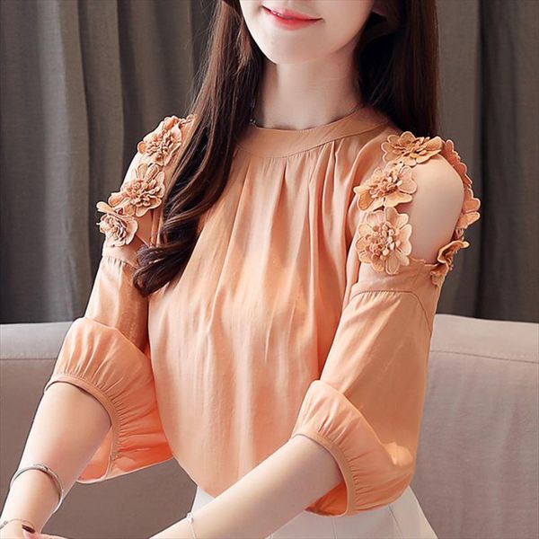 

blusas mujer de moda women blouses off shoulder summer ladies womens and b370, White