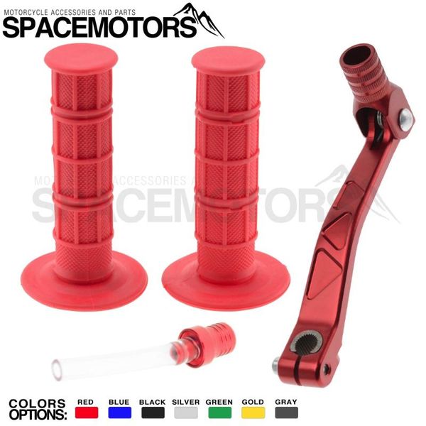 

handlebars kit motocross handlebar grips + cap vent strongly cnc aluminium motorbike gear lever shift kayo stunt pitbike klx