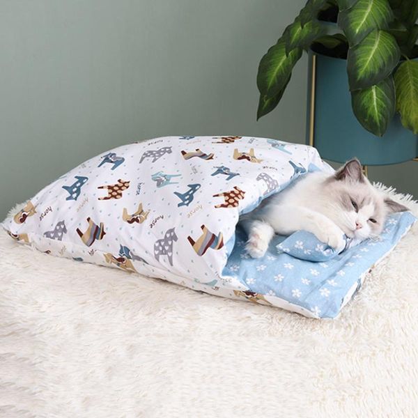 

s/m/l removable cats bed cat litter sleeping bag home supplies products for large pet dog cat's house cave party gifts favor