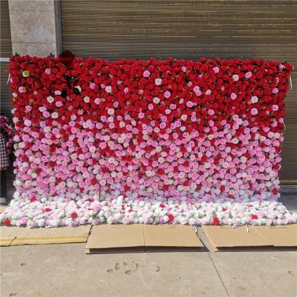

decorative flowers & wreaths spr ombre roll up flowerwall backdrop wedding stage