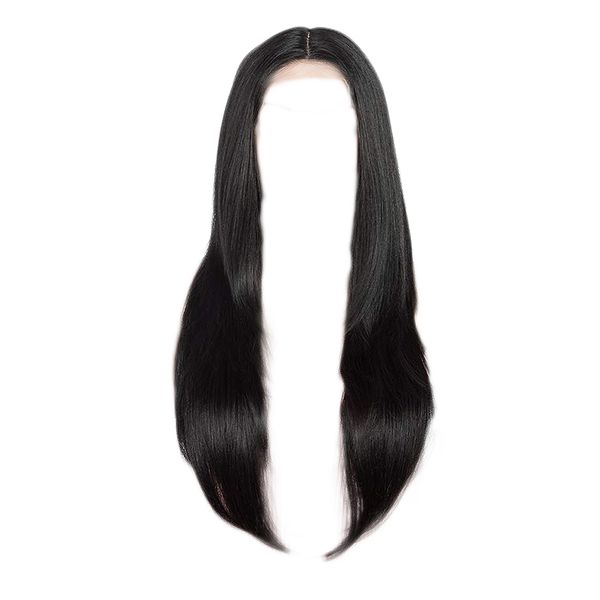 

lx brand long synthetic silk straight lace front wig for women heat resistant fiber hair black cosplay/daily used wigfactory direct