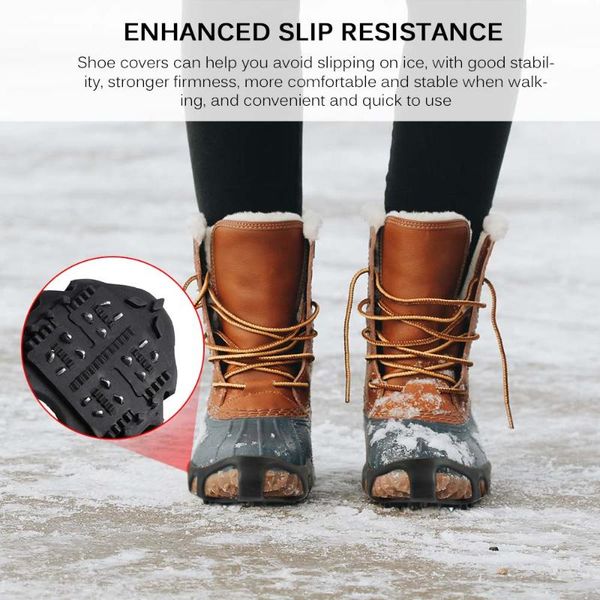 

cords, slings and webbing 1 pair 24 tooth non-slip ice fishing shoe snow shoes cleats crampons winter climbing camping hiking cover protecto