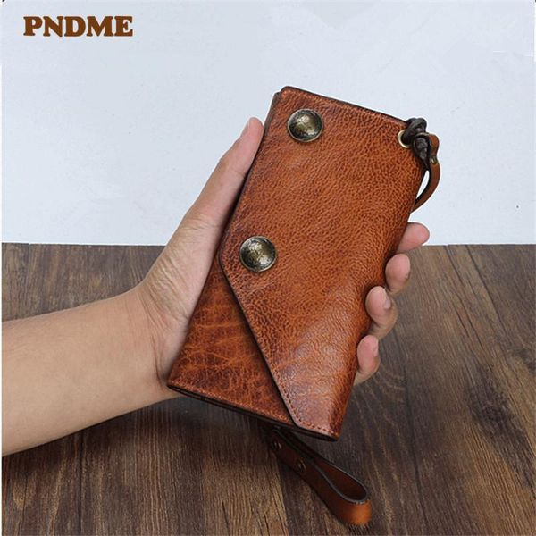 

vintage real cowhide men's women's clutch wallet fashion genuine leather designer anti-theft multi-card holder phone purse wallets, Red;black