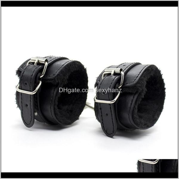 

bras sets pu leather plush bondage women adjustable handcuffs ankle fetish slave toys for couples vyluu qoewc, Red;black
