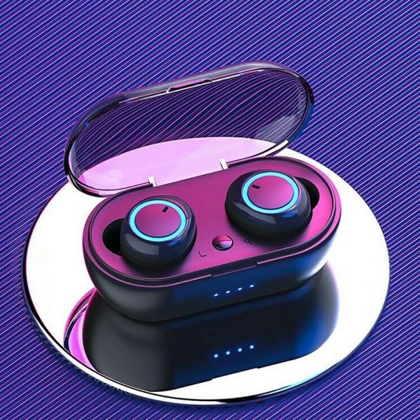 Y50 Bluetooth TWS Kopfhörer Stereo Headset Sport Ohrhörer Drahtlose Kopfhörer mit Mikrofon Ladebox für Smartphone für Apple A