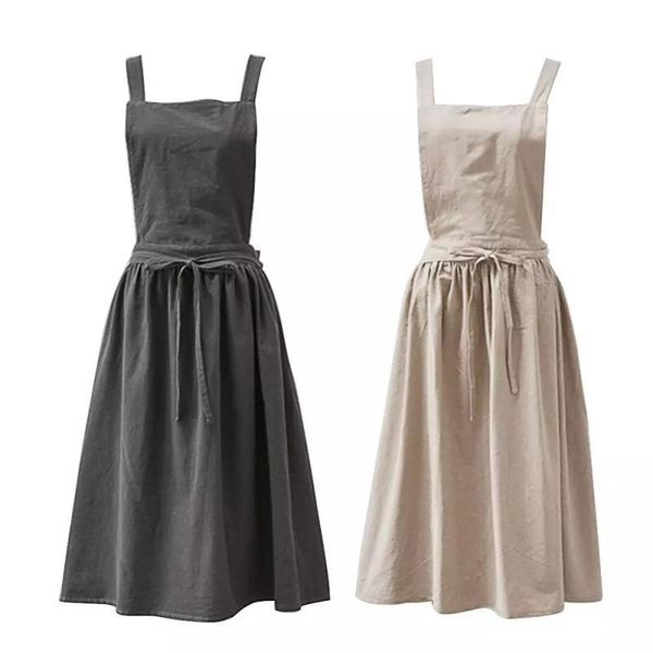 

aprons nordic simple florist apron cotton linen gardening coffee shops kitchen for cooking baking restaurant dropship