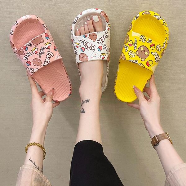 

slippers shoes home women's slides pantofle platform massage summer flat 2021 rome pu fabric cotton platfo, Black