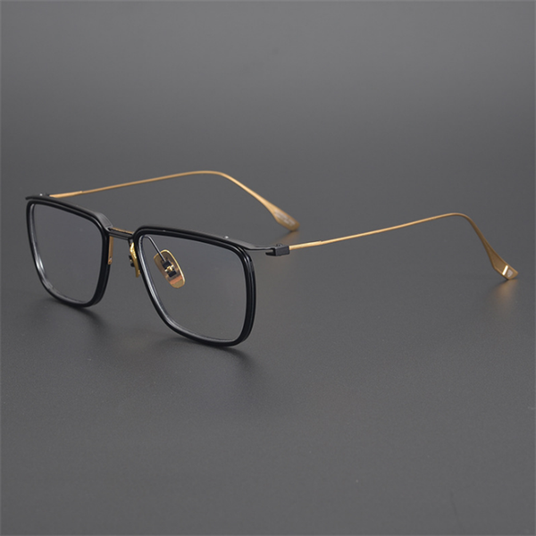 

fashion sunglasses frames ultralight pure titanium eyeglasses women vintage optical eyewear clear lens prescription retro myopia glasses men, Black