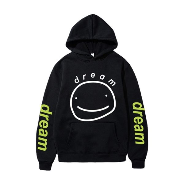 

new dreamwastagen fashion printed casual loose hooded sweater for men and women, Black