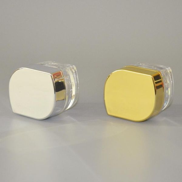 

storage bottles & jars 16pc 10g eyes bottle beauty containers small plastic cosmetic packaging gold silver lids custom logo