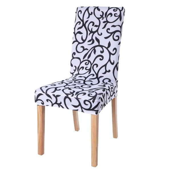 

chair covers solid color printing cover big elastic removable slipcover for banquet kitchen seat case stretch modern