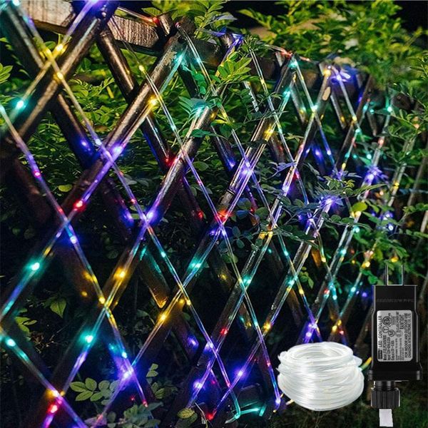 

strings christmas decorations 2022 year decor garland ornaments festoon led tube rope string light 10/20/30/40m eu plug operated