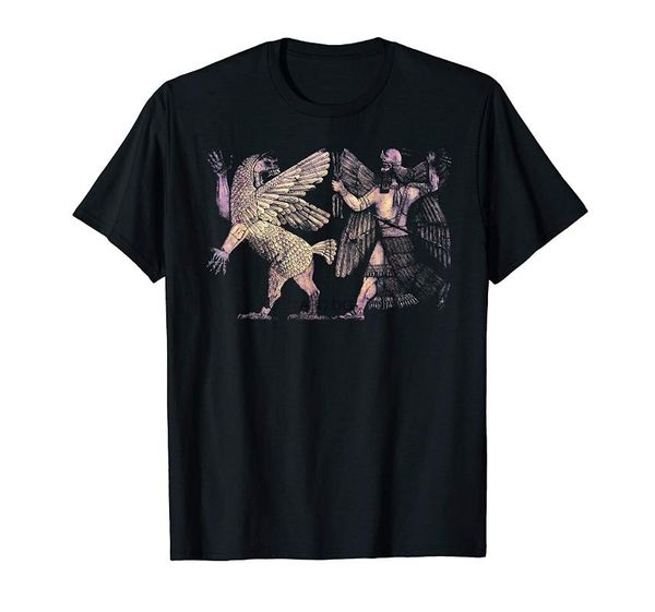 

men's t-shirts enki and enlil chaos monster anu sun god t-shirt, White;black