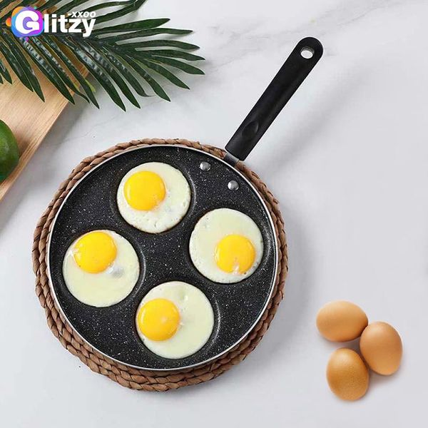 

pans 4/ 7 holes frying pan egg pot 9.5/ 11.6 inch steak omelet non-stick ham crepe pancake breakfast cooker