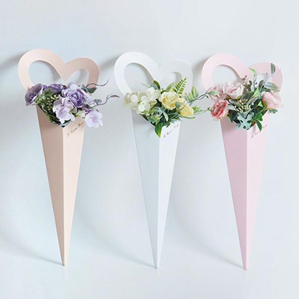 

paper flower bags rose florist wrapping gift box packaging creative handle home decoration wrap