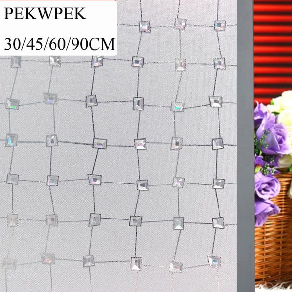 

frosted opaque 3d diamond glass window film decorative stained privacy stickers