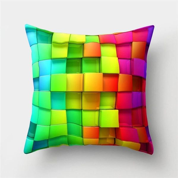 

cushion/decorative pillow 45*45cm colorful crayon sense ripple swirl creative case cushion cover polyester decor for home car sofa