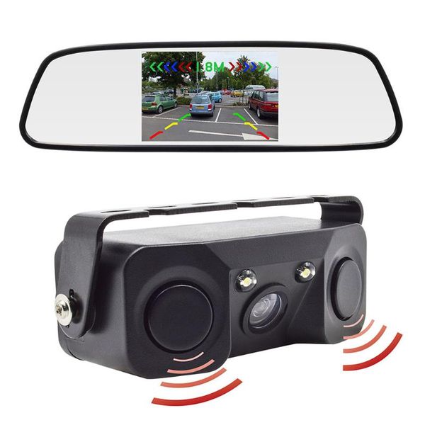 

car rear view cameras& parking sensors accfly driving recorder wireless monitor vehicle reverse radar backup camera hd sensor detector