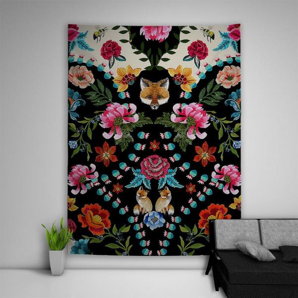 

tapestries ffo romantic flowers tapestry plants hippie wall blanket rug carpet bohemian art poster hanging sofa table cover