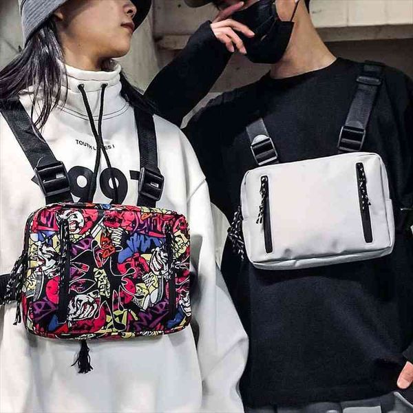 

tactical chest for women waist bag trendy motorcycle function rig casual travel pack male hip hop pocket