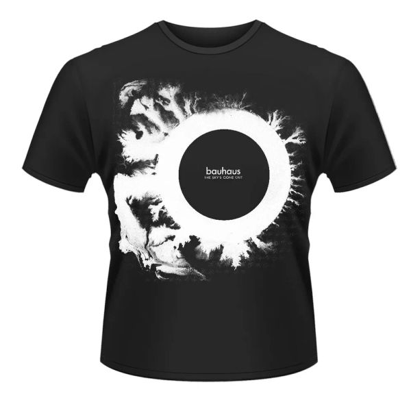 

black bauhaus sky's gone out licensed men t-shirt, White;black