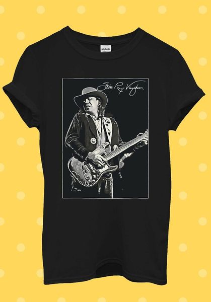 

stevie ray vaughan music t shirt for men women funny gift for fans, White;black